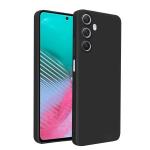 Knotyy Rubberised Back Cover for Samsung Galaxy M54 5G | Inner Velvet Fabric Lining | Matte Silicone Flexible |Raised Bumps for Camera & Screen Protection Back Case Cover - Black