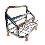 Rollyware 100% Stainless Steel Belan and Chakla Stand, Belan Tawa Chimta Rolling Pin Holder, Lightweight, Durable Chakla Holder for Kitchen, 4in1 Kitchen Rack