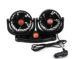 WolkomHome Car Fan 12 Volt hi speed 12V 360 Degree All-Round Adjustable Car Auto Air Cooling Dual Head Fan Low Noise Car Auto Cooler Air car fan 12 volt hi speed car cooler for all cars