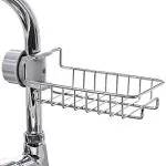 MAPPERZ Stainless Steel Sink Caddy Organizer,Home Kitchen Drain Rack with Towel Holder -Pack of 1