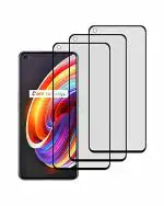 GADGETRONICS Realme 7 and X7 Pro Black Tempered Glass Scratch Resistant and Anti Fingerprint Screen Protector