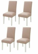 TONY STARK Elastic Chair Cover Jacquard cloth Stretchable Washable Dining Chair Cover Protector Seat Slipcover - ( HQ Lite Brown, Pack of 4)