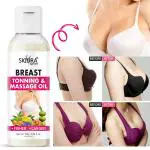 Skiura Nature Breast Oil for Upsize,Strength,Growth & 36 Natural Body Toner Massage Use Women (100 ml)
