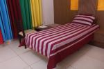 New Ladies Zone: 400 TC Cotton Double Striped Flat Bedsheet (Pack of 1, Maroon)