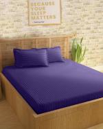 Sleeping Owls Cotton Purple Single Bedsheet With Pillow Covers, 137 cmx 229 cm (Set Of 3)