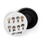 Dhcrafts White Metal K- Pop Ateez D1 Printed Fridge Magnet, 5.8 Cm