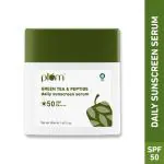 Plum Green Tea & Peptide Daily Sunscreen Serum with Broad-spectrum SPF 50 & PA++++ | Fights Pimples | Prevents Wrinkles | UVA & UVB Protection | No White Cast | 100% Vegan | 50ml