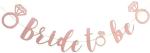 Festiko Rose Gold Glittery Bride To Be Decoration, Bachelorette Party Decorations, Wedding, Bridal Shower Engagement Party Decor, Bridal Shower Cake Decor, Party Supplies (Banner)