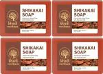 MeriBana Khadi Handmade Shikakai Bath Soap Pack of 4 (4 x 125 g)