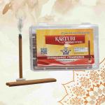 DIVINESHREE FRAGRANCE Kasturi Dhoop Incense Stick, 100% Charcoal free, Long Lasting Fragrance, Less smoke, Bamboo less sticks (50gms, Pack Of 2)