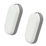 Fybros Cool White Lysa Waterproof Outdoor Round Focus Wall Led Lights For Home And Garden - 20 Watts, 2 Pc