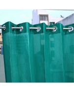 TRINQET Balcony net Curtain for Home, Sun Blockage - Color Green - Ring - 4.5 ft x 7.5 ft - Set of 2