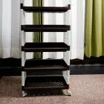 ADA Premium 5-Tier Multipurpose Storage Shelf, Storage Rack with Wheels, Storage Organizer Cart for Kitchen, Pantry Closet, Bedroom, Bathroom, Laundry - Brown (50 x 30 x 96cm)