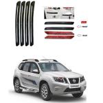Feelitson Black Car Bumper Protector Safety Guard Single Strip For Terrano (Pack Of 4)
