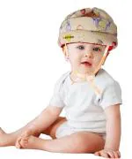 Pseudo Baby Infant Toddler Helmet, No Bump Safety Head Cushion Bumper Bonnet Adjustable Protective Multi Printed Cap Child Safety Headguard Hat for Running Walking Crawling Safety Helmet for Kid (Peach)
