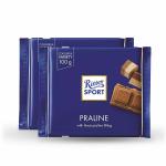 Ritter Sport Praline Chocolate 100g ( pack of 2) Milk Chocolate with Praline Filling