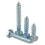 RELY (Pcs-15) M6.3x75 mm Self tapping Hex head Coach lag wood screws furniture Bolt for wooden bed,Crib Bunk Bed Furniture Cot (Length-3 Inch)