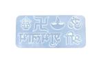 BanteyBanatey Diwali Om Shree Swastik Kalash Deepak Subh Labh Resin Art Silicone Casting Mould Epoxy Mold Silicon Moulds DIY (Pack of 1)