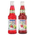 Manama Strawberry Mojito Syrup and Raspberry Mojito Syrup | 500ML Each | Mixer for Mocktails, Cocktails, Drinks, Juices, Beverages | Pack of 2