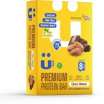 U bar Premium Choco Almond Protein Bars (400 g, Chocolate, Almond, Flax seed)