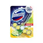Domestos Toilet Rim Block with Power of 5, Lime, Limescale Removal with Long Lasting Fragrance, Provides Hygiene & Shine, 55 gm
