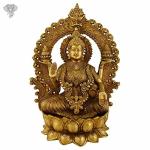 Kalakrithi Classic Brass Very Special Goddess Lakshmi Statue, with Arch 38.1 X 27.94 cm