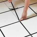 Jalaram Exports 50 Meters Black Tape, Home Floor Wallpaper Waterproof Tiles, Tile Gap Tiles Stickers for Floor