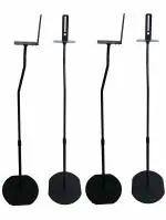 MYL Adjustable Height Satellite Speaker Stand for Home Theatre Speakers (Black)