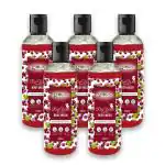 Globus Naturals Red Wine Refreshing Body Wash Enriched with Peach and Almond, Suitable for all skin type,100 ml, Set of 5