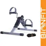 Bionfit Silver Digital Pedal Machine With Adjustable Resistance And Lcd Display