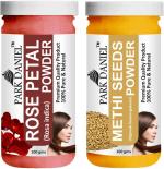 Park Daniel Pure And Natural Rose Petal Powder And Methi Powder, 100 G Each (Combo Of 2) |Hair Care|Dandruff Control hair Powder|Healthy Strong Hair Mask