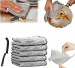 RANGPARIYA 4PCS Non Scratch Dish Wash Cloths for Kitchen, Multipurpose Wire Dishwashing Rags for Wet & Dry, Easy Rinsing, Multifunctional Reusable Steel Wire Cleaning Cloth for Kitchen, Non-Abrasive Dishcloth