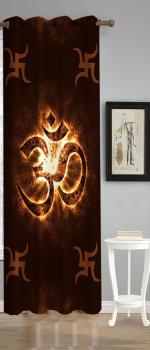 VJK FAB 3D Digital Printed Heavy Fabric Frozen Movie Design Curtains for Kids Room, Window, Door, Home (VJK-3D-FROZEN-PURPLE-7) 4x7 feet, Set of 2 Pcs, Purple