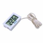 plastic body freeze digital thermometer white pack of 1 for cold freezer and fridge indoor and outdoor room temperature sensor wire portable thermometer