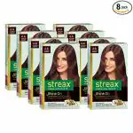 Streax Cream Hair Color for Unisex, 60ml - 4.6 Reddish Brown (Pack of 8)