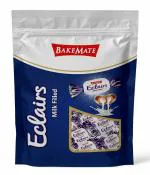 Bakemate Eclairs Milk Filled 750g | Eclairs Chocolate Candy Pack of 83 PC | Eclairs Candy | Milk Filled Chocolate | Chocolate Soft Toffee | Milk Chocolate Eclairs