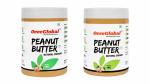 OveeGlobal Natural Creamy peanut butter 1 KG + Crunchy 1kg | Net 2kg (Pack of 2)