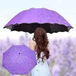 VISH CREATION Flower Printed Umbrella For Men And Women, Windproof And Magic Umbrella, Umbrella For Rain And Uv Protection, Blossom Umbrella
