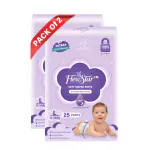 FLEWSTAR 25 PCs Baby Nicker Slim & Comfort Disposable Baby Diapers- Baby Care Diaper Pants-Slim & Comfort Disposable Baby Diapers- Cottony Soft High Absorb Technology-Pack Of 2 (Large)