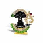 Adhvik Lord Shiv/mahadev/bhole Baba (Mini St/1985 Anmol Plus Om Shivling) Multi-Color Metal God Stand for Home Décor/car Dashboard/mandir Pooja Murti/temple Puja/office Table Showpiece