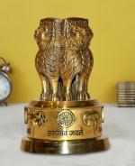 ARTVARKO Decorative Solid Brass Ashoka Pillar - 8 cm