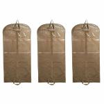Home Decor Expert Non Woven Material Long Brown Sherwani Cover Bag Set of 3