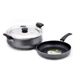coconut Nonstick Induction Friendly Grey Nonstick Gravy Pot and Fry Pan 2.5 L (pack of 2)