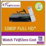 Catvision DD Free Dish DTH MPEG4 HD For 115+ Free TV Channels With HDMI Cable And Deluxe Remote