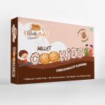 BakeBuds Millet Cookies-Choco Millet Almond | Natural,Tasty and Nutritious | Cookies for Kids | Anytime Millet Snacks-160gms(24pcs)
