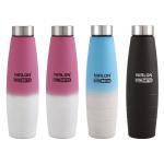 Nirlon 2 Pink White, Blue White and Black Stainless Steel Water Bottle 1 L (Set of 4)