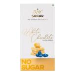 RAY SUGAR - White Chocolate with BLueberry- Sweetened with Stevia Extract (Pack of 1x90g)