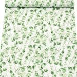 JAAMSO ROYALS White With Green Leaves Design Vinyl Self Adhesive Waterproof Home Décor Wallpaper (100 CM X 45 CM )