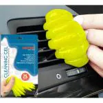 HOTKEI Lemon Scented Multipurpose Car Interior Ac Vent Keyboard Laptop Dust Cleaning Cleaner Kit Slime Gel Jelly for Car Dashboard Keyboard Computer Electronics Gadgets (100 gm)