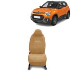 Kingsway Towel Fabric Car Seat Covers for Citroen C3, 2022 Onwards Model, Material: 100% Cotton, Color : Beige, Complete Set of All Seats (Car Specific Front + Rear Seat Covers)